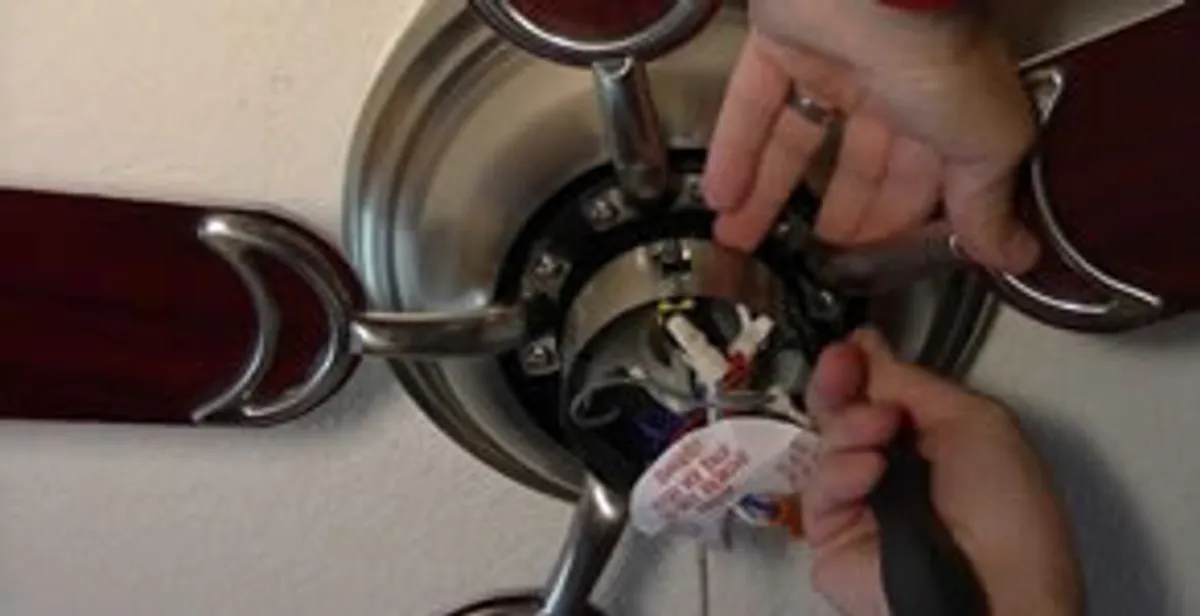 Ceiling fan installation with electrical wiring and mounting by professional electrician in Buffalo, NY