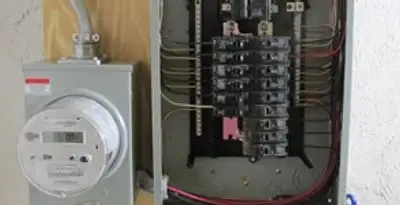 electrical panel upgrade service showing outdated electrical panel prepared for professional replacement in Buffalo, NY