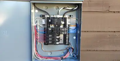 electrical panel upgrade service featuring newly installed electrical panel wired by licensed electricians in Buffalo, NY