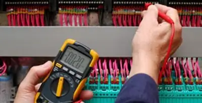 electrical service showing professional testing and troubleshooting of electrical panel by licensed electricians in Buffalo, NY