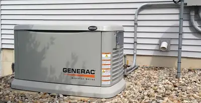 generator installation service featuring outdoor standby generator setup by licensed electricians in Buffalo, NY