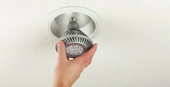 lighting installation service featuring recessed ceiling light installed by licensed professionals in Buffalo, NY