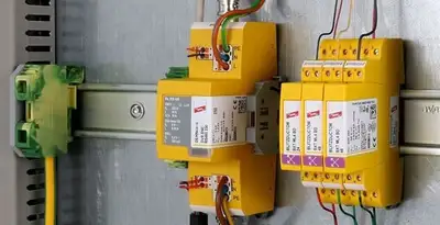 lightning surge protection system with surge suppressors installed by electrical service professionals in Buffalo, NY