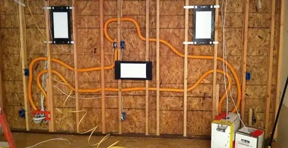 new construction wiring project displaying complete electrical system layout installed by professionals in Buffalo, NY