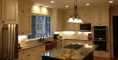 Recessed lighting installation enhancing interior lighting by professional electricians in Buffalo, NY