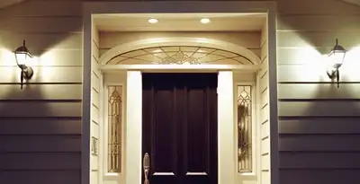 security light installation services with professionally installed entryway lighting in Buffalo, NY