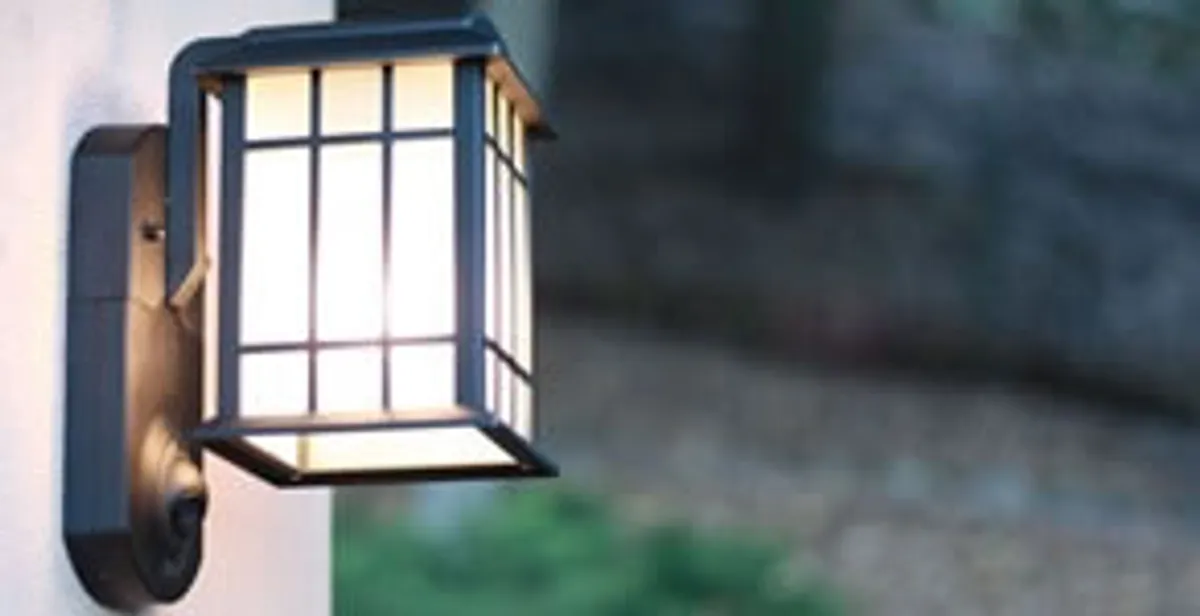 security light installation services with professionally mounted exterior wall light in Buffalo, NY