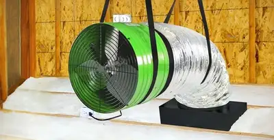 whole house fan installation services with professionally mounted ventilation fan system in Buffalo, NY